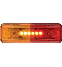 Optronics Red/Amber LED Thin Line Fender Mount MRK/CLR Light MCL-67ARB