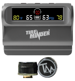 Tire Pressure Monitoring System for 2-Wheel Trailer, Solar Power, 2 Transmitters, up to 70psi TPMS-TRL-2