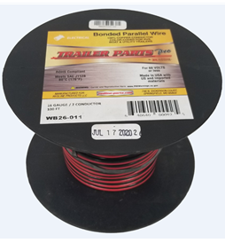 Wire, 16ga Red & Black 2 Wire Bonded 100ft WB26-011