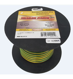 Wire, 16ga Brown Yellow & Green 3 Wire Bonded 100ft WB36-011