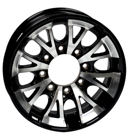 Tredit 16 x 6 Aluminum Wheel 865 1411 Series Black WH166-8A-1411B