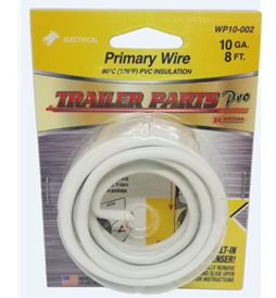 10ga White Wire 8ft WP10-002