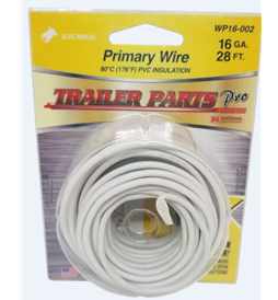 16ga White Wire 28ft WP16-002