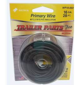 16ga Black Wire 28ft WP16-003