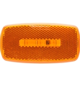 Redline Rectanguler Oblong Amber Clearance/Marker RV LED Light w/White BaseLT52-010