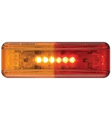 Optronics Red/Amber LED Thin Line MRK/CLR Light MCL-65ARB