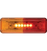 Optronics Red/Amber LED Thin Line Fender Mount MRK/CLR Light MCL-67ARB